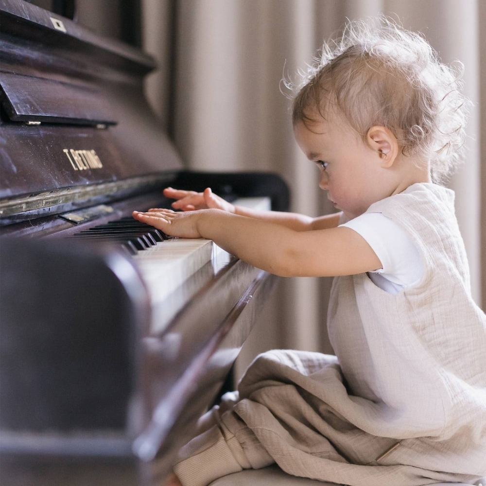 Miegmaišis su kojomis iš muslino, 1,5 TOG, „Malaga“, 2–4 m., smėlio spalvos
